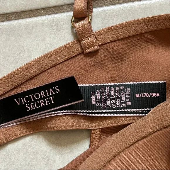 Victoria's Secret gold sequined floral embroidery underwire slip dress - Picture 3 of 8